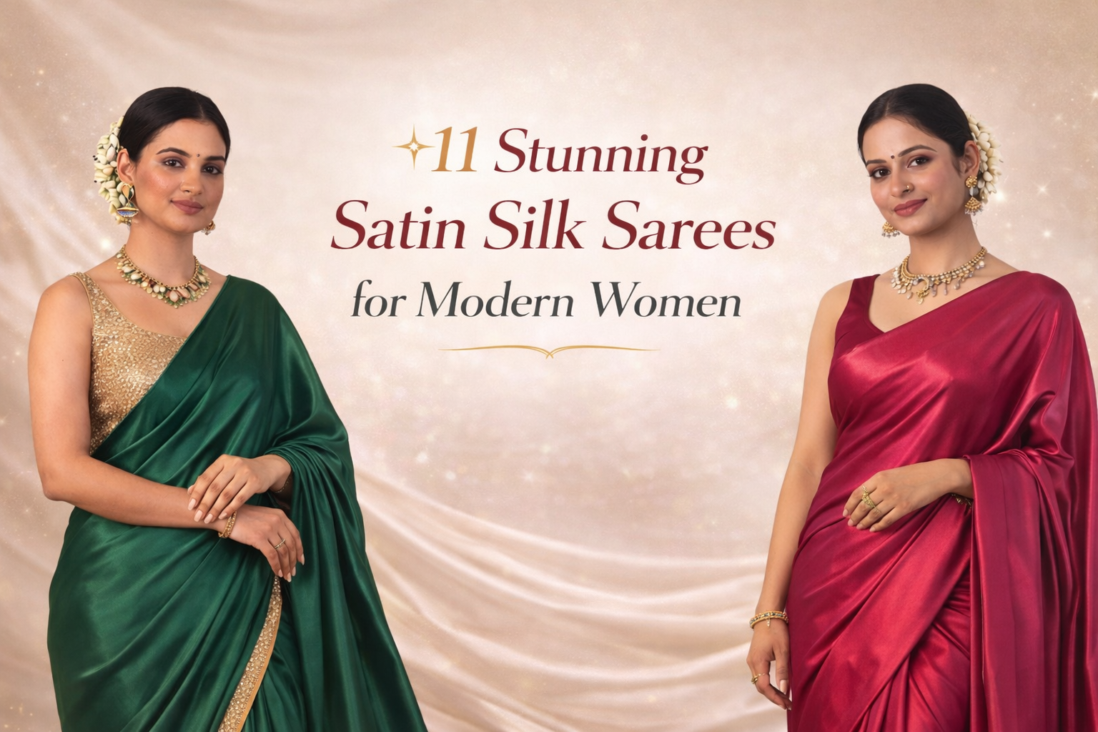 11 Stunning Satin Silk Sarees for Modern Women