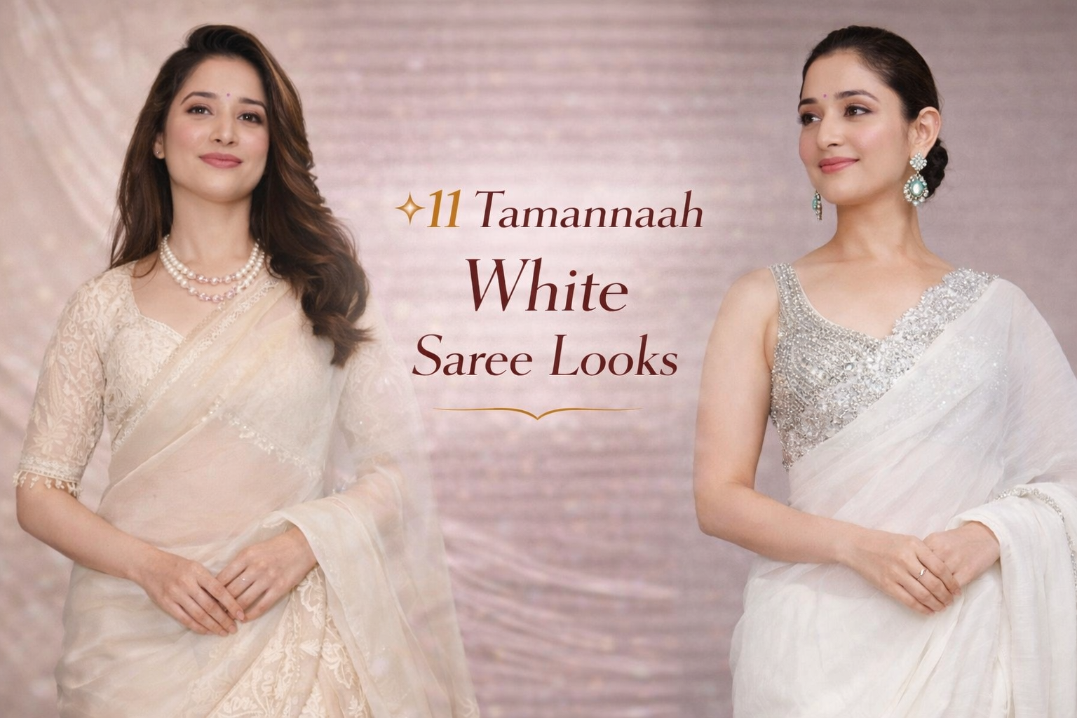 11 Tamanna Bhatia White Saree Looks