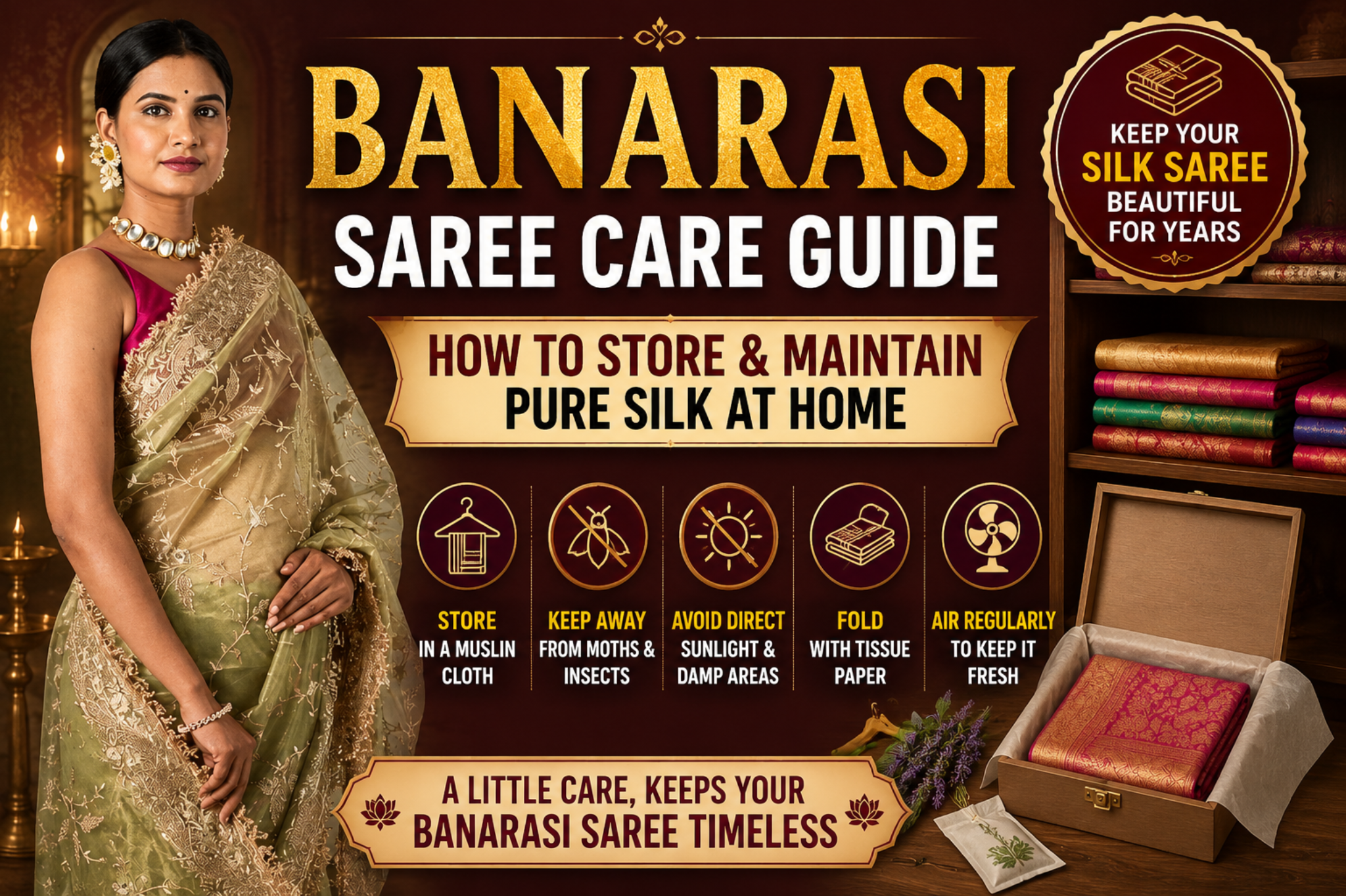 Best Banarasi Saree for Diwali 2026 — Colours, Fabrics & Styling Guide