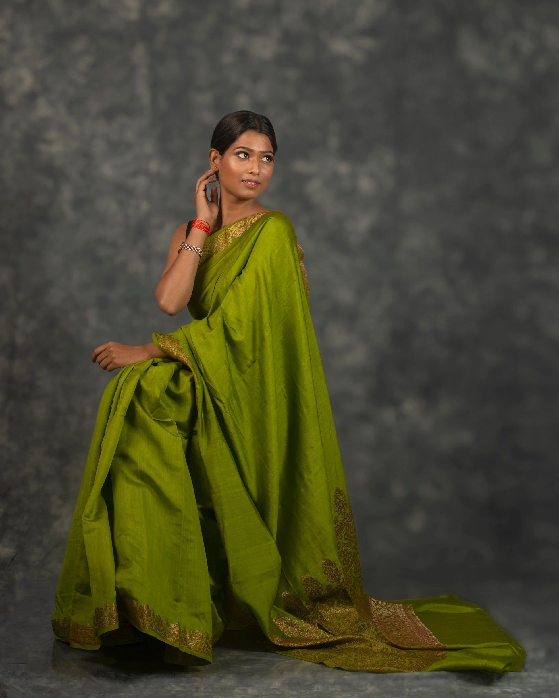 Green Tussar Silk
