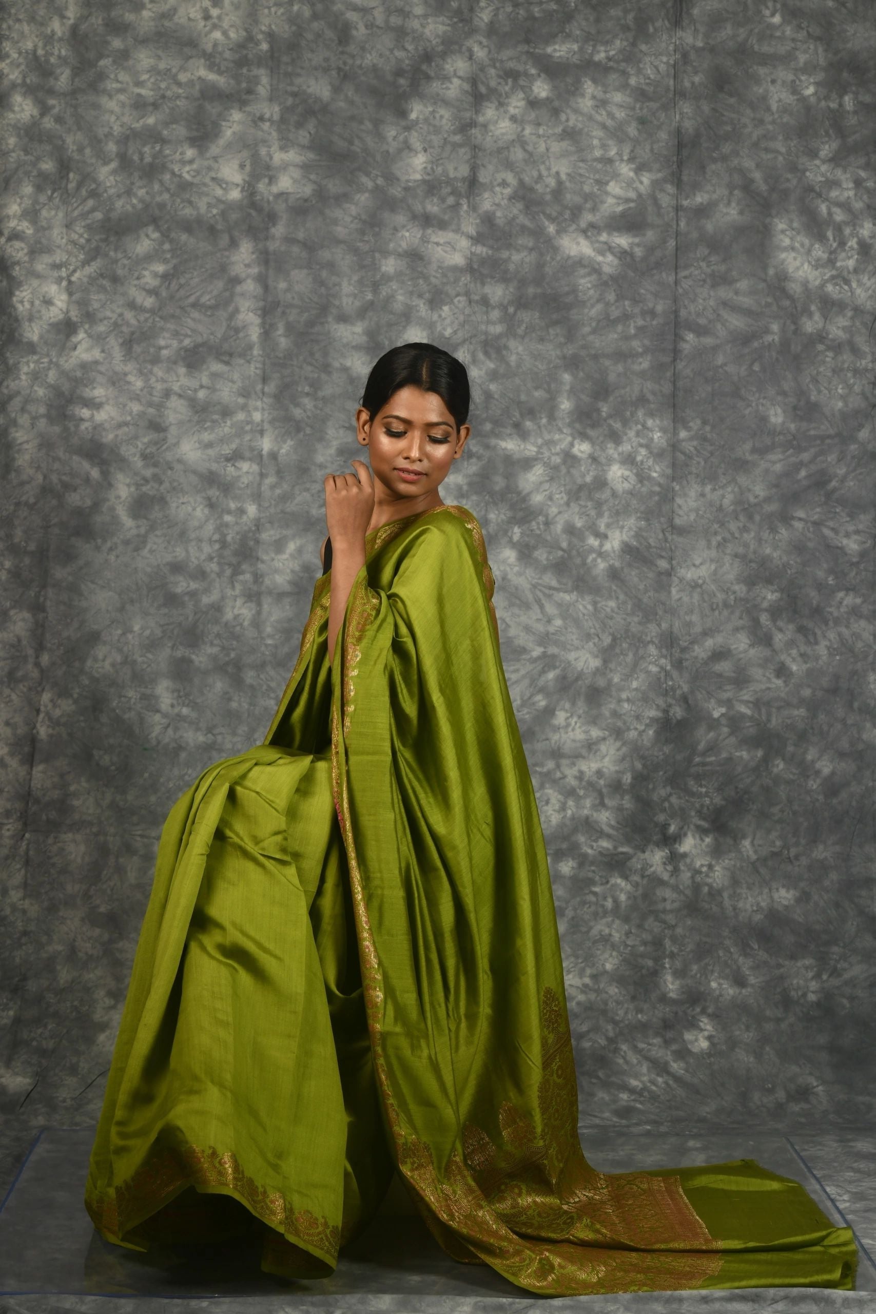 Green Tussar Silk
