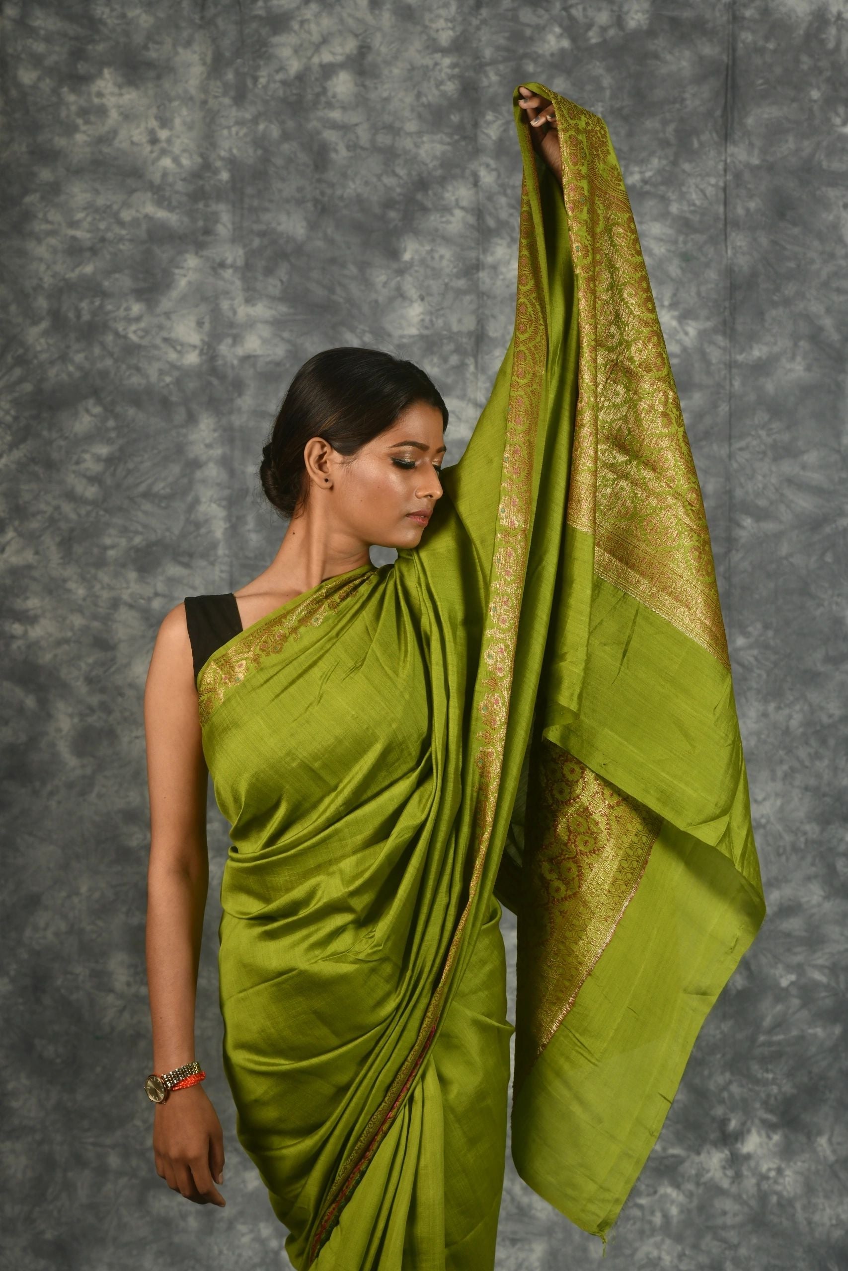 Green Tussar Silk
