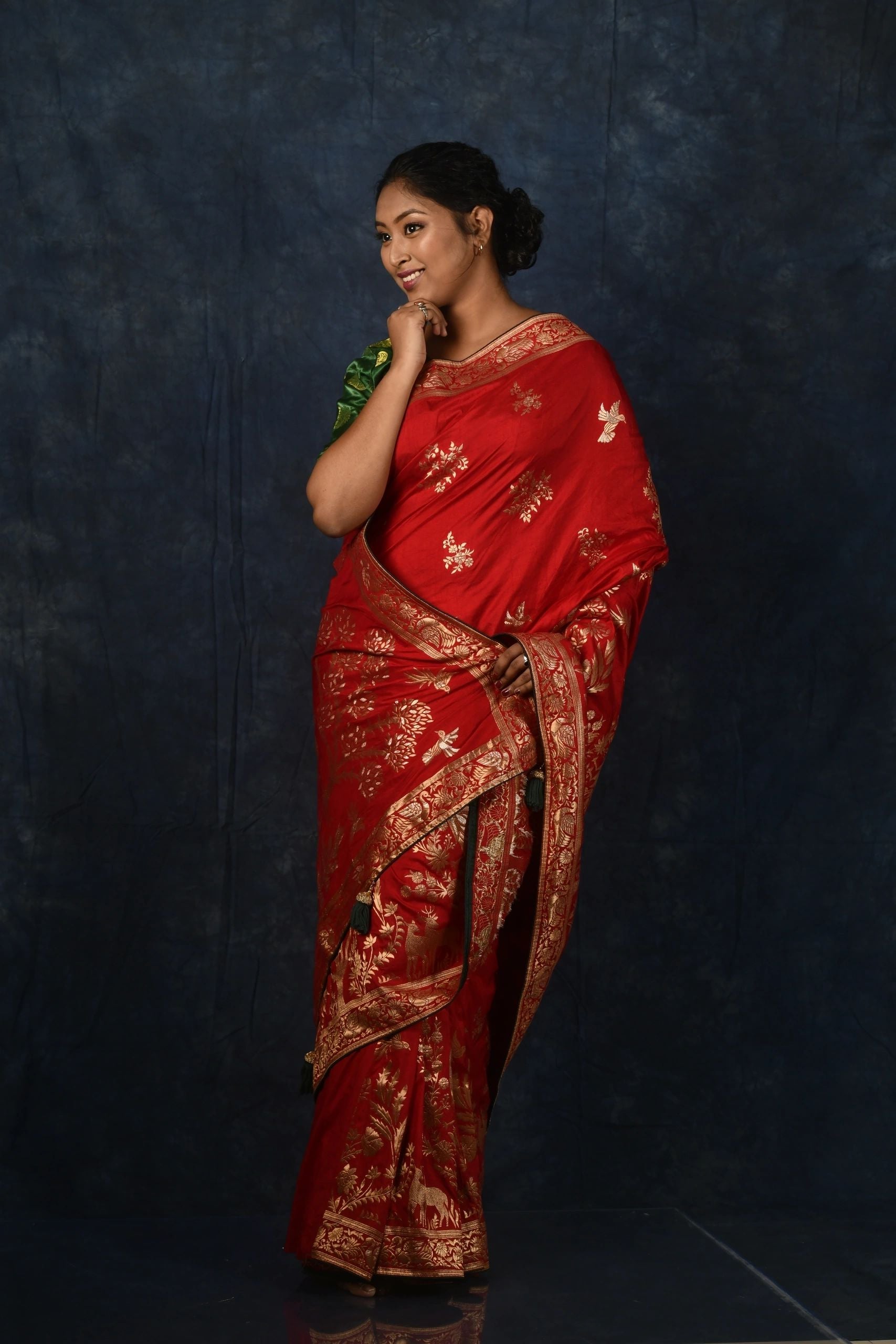 Red Tussar Georgette