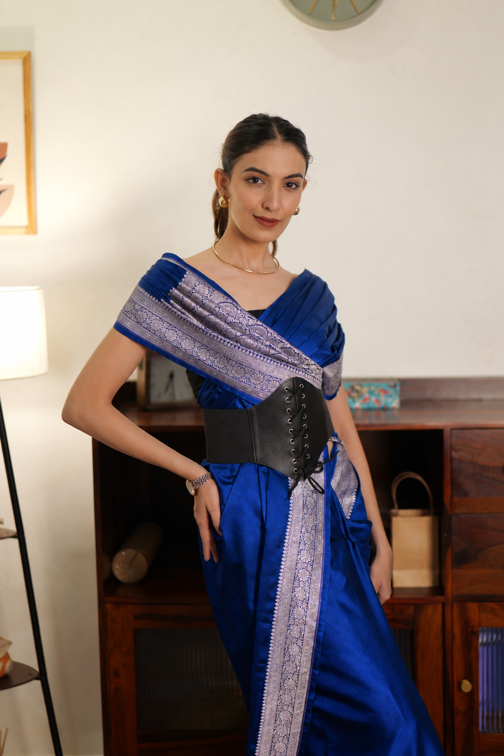 Blue Handwoven Banarasi Katan Silk Saree