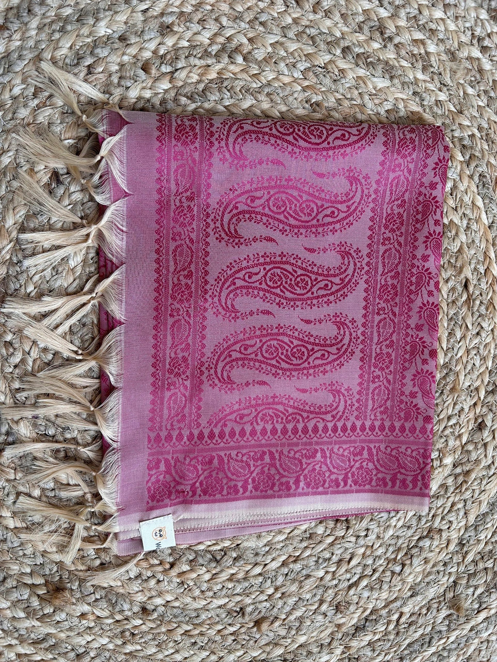 Beige body with pink Motifs stole