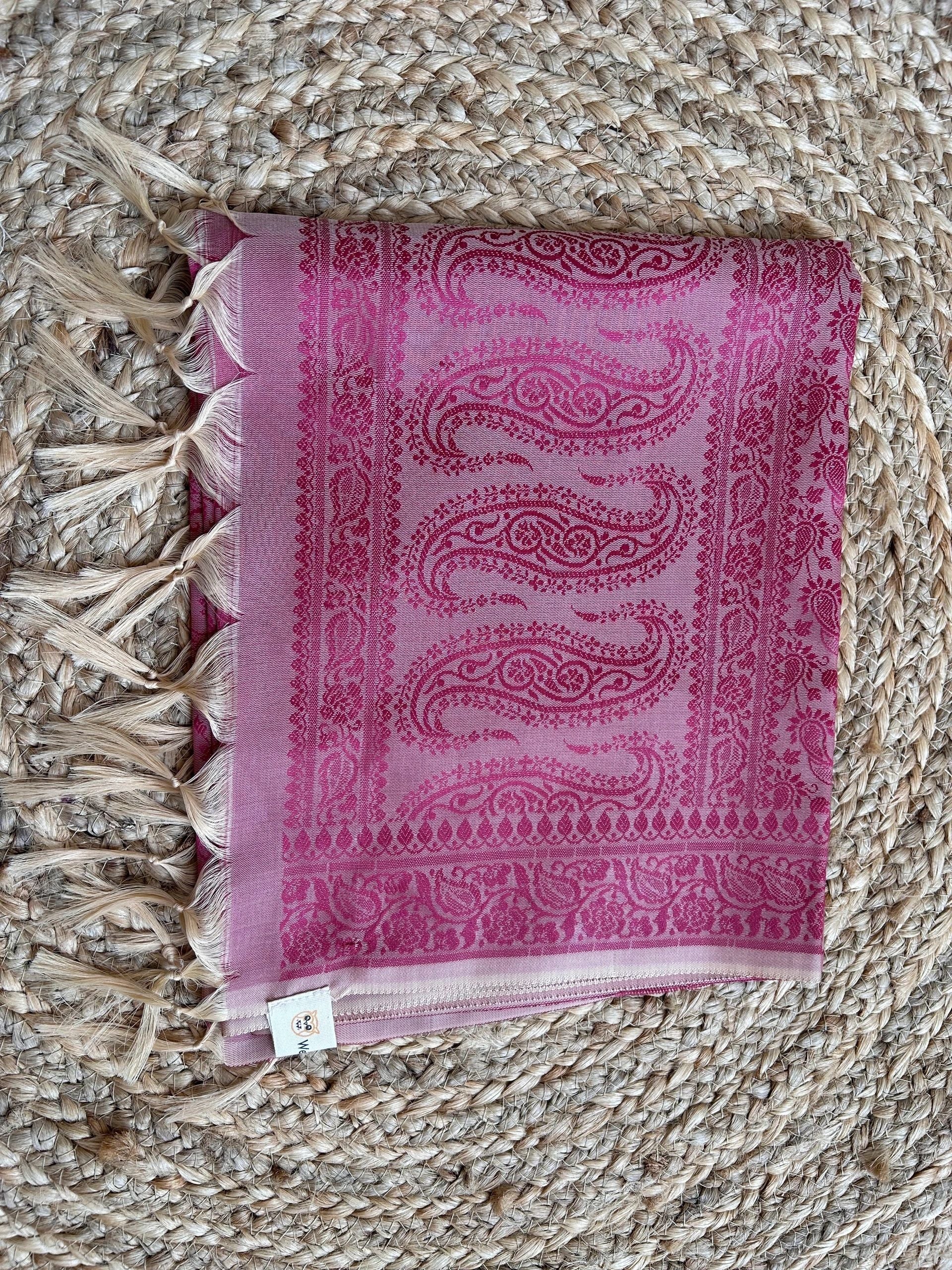 Beige body with pink Motifs stole