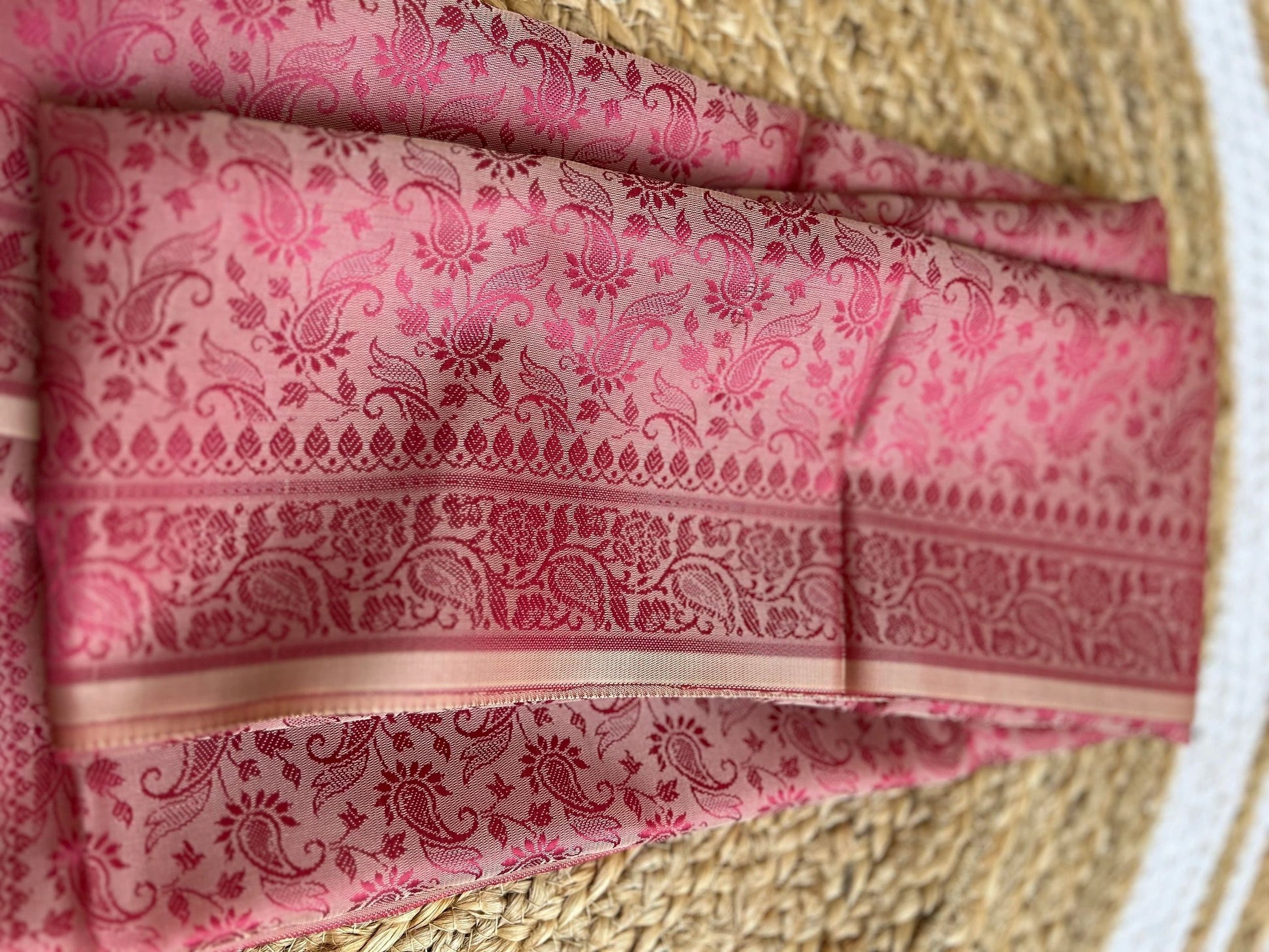 Beige body with pink Motifs stole