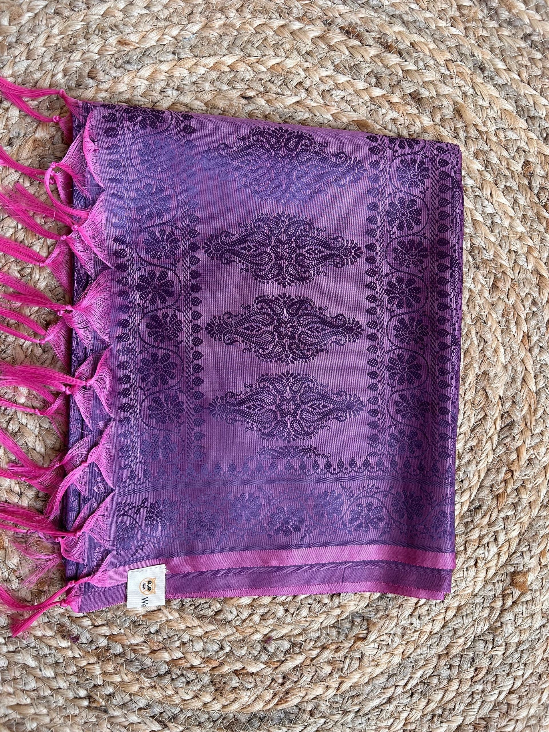 Pink body with purple motifs stole
