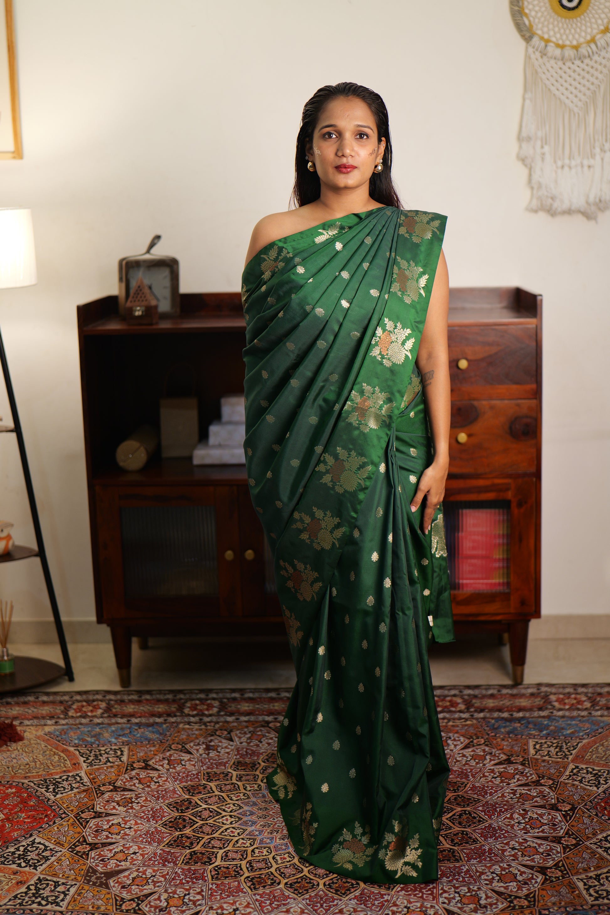 Green Handwoven Banarasi Silk Saree