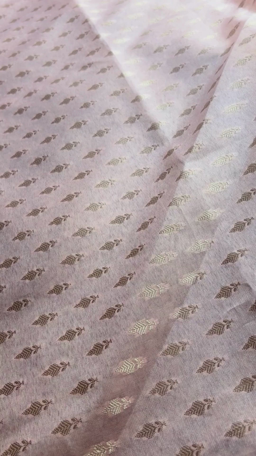 Soft Blush Pink Katan Silk Banarasi Saree — Handwoven in Varanasi