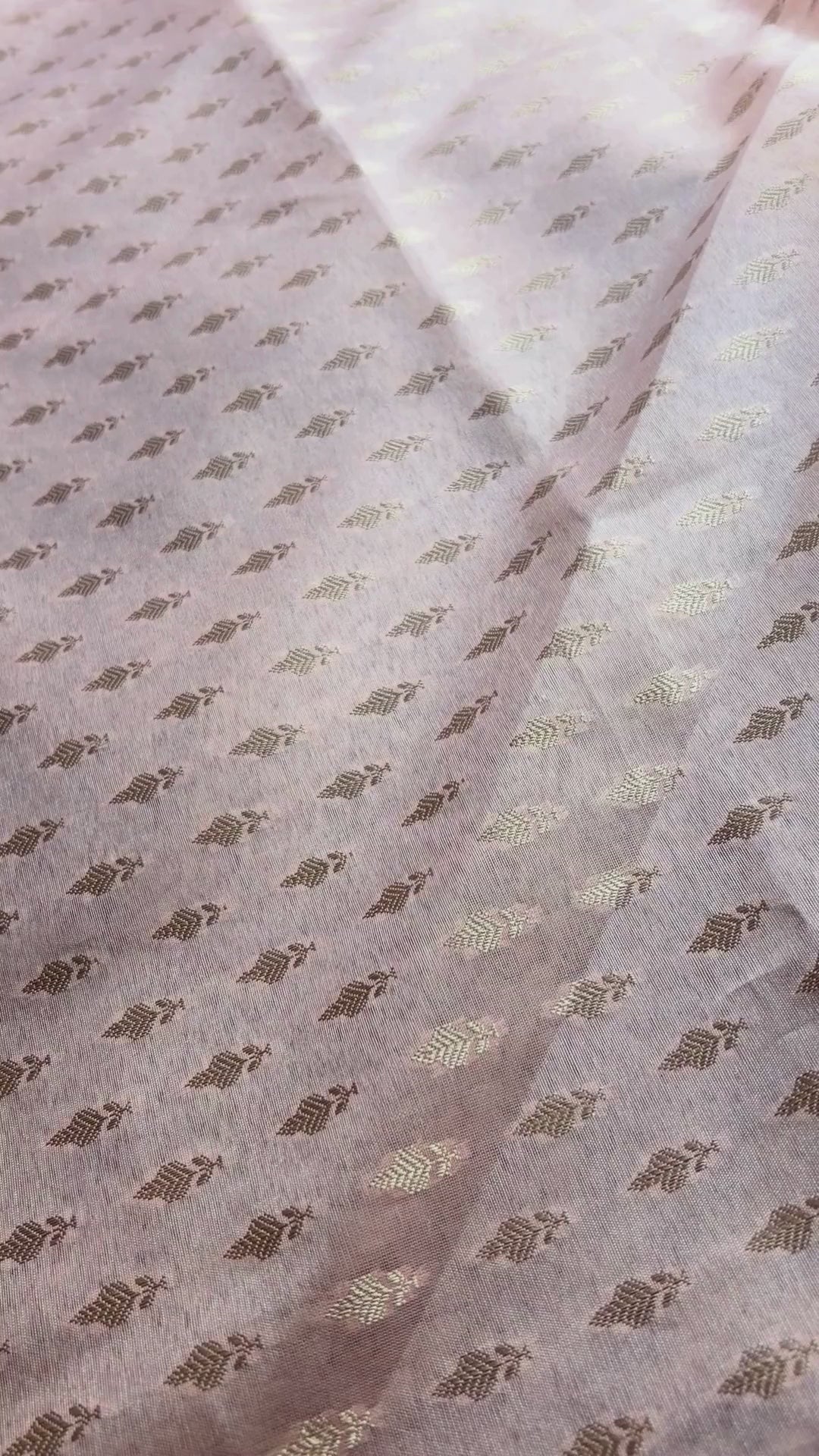 Soft Blush Pink Katan Silk Banarasi Saree — Handwoven in Varanasi